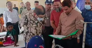 চরভদ্রাসন হাসপাতালে স্বাস্থ্যমন্ত্রীর আকস্মিক পরিদর্শন: ১৫১ শয্যায় উন্নীত করার ঘোষণা